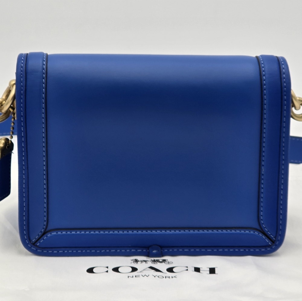 Coach 1941 Glovetanned Leather Hero Crossbody, Blue Fin, 🔥CARRIED ONCE!🔥 - Picture 3 of 15